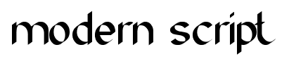 modern script font